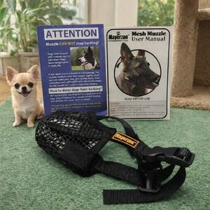 Mayerzon XS Black Dog Muzzle Adjustable Basket Style Pet Accessory